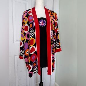 NWT SILK Vintage Iconic Designer Bob Mackie for Cher Two-piece Set Sz 1x